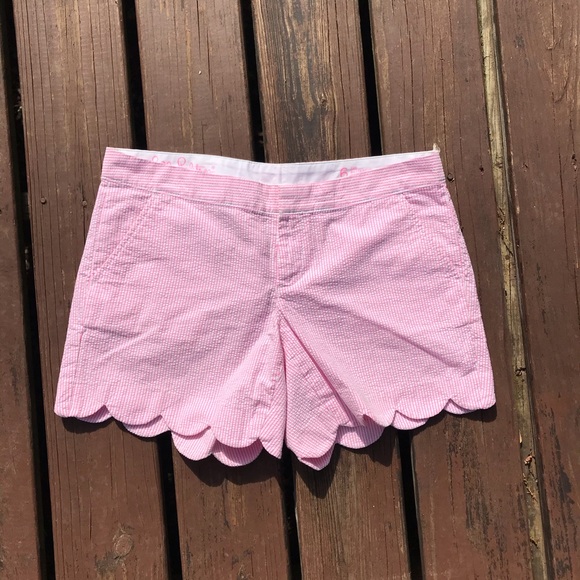 Lilly Pulitzer Pants - Lilly Pulitzer Buttercup Shorts | Pink Seersucker